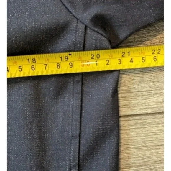 St John Marie Gray jacket S 3/4 Sleeve Full Zip Navy Blue Striped Trim Pockets